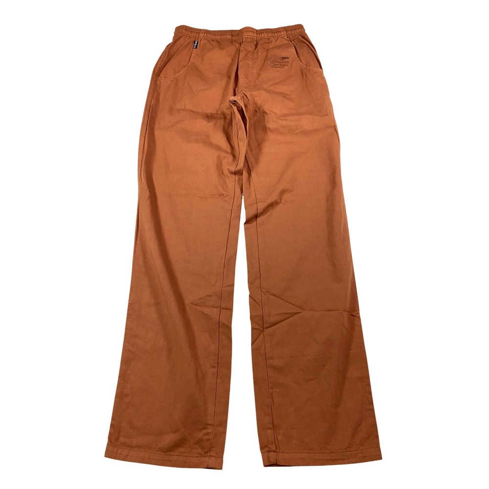 Crazy Shirts Hawaii Cinnamon Dyed Rust Orange Elastic Waist Wide Leg Pants Small